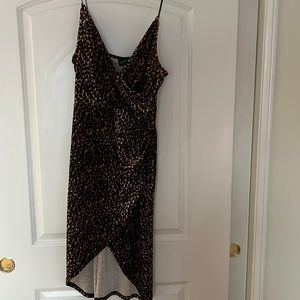 Free press velour cheetah print midi dress. Size Lg.